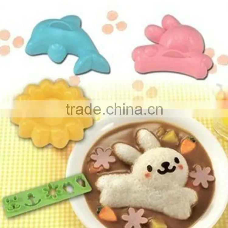 kitchen tool children gift sushi setsr curry and rice bowl rice mold