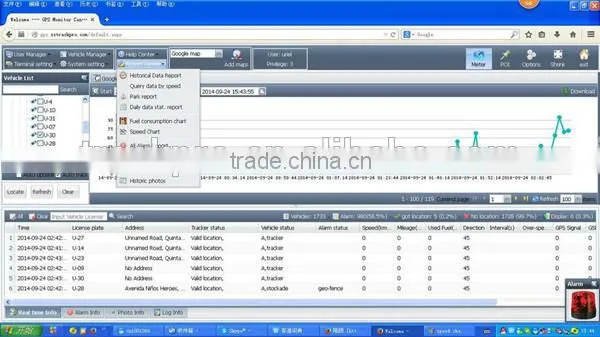 GPS vehicle tracker software supporting Meitrack, COBAN/tracking platform