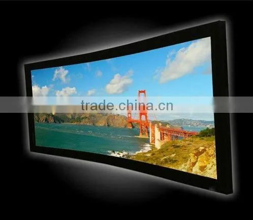 VICTORY 3d curved frame projection screen with 3 floor stand