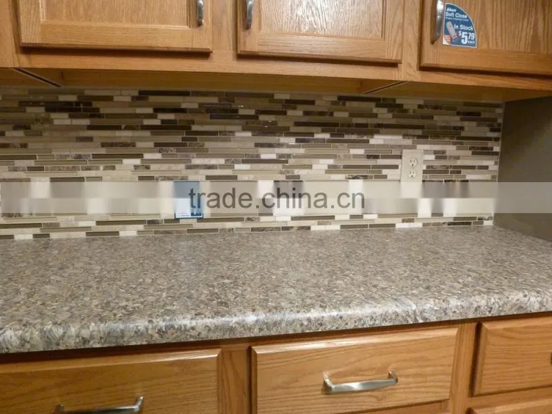 Golden honey slate mosaic and glass mosaic