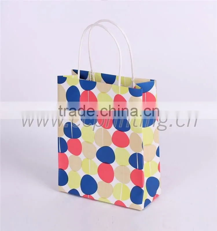 Blue Fancy Gift Paper Shopping Bag with Bow Tie