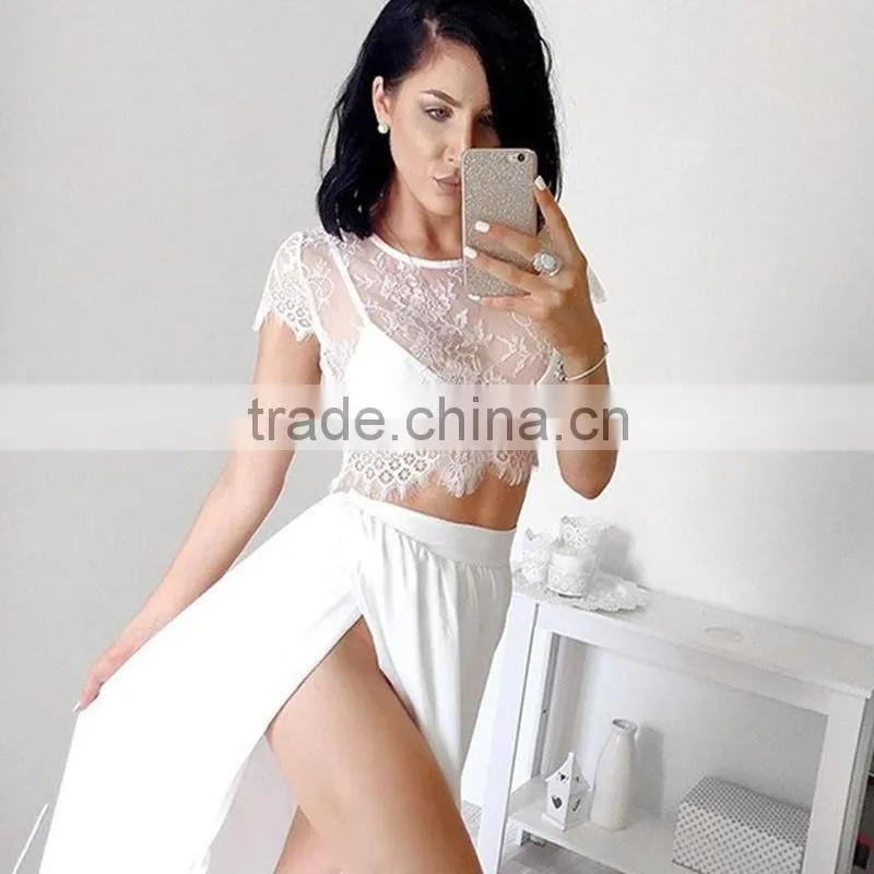 Bonvatt short Sleeve High Neckline Latest Lace Dresses Fashion Dresses