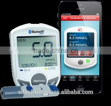 High Quality Blood Sugar Meter FDA ISO, Bluetooth Glucometer, Digital Glucometer, Glucose / Cholesterol Meter, SIFGLUCO-3.1