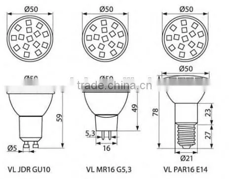 FACTORY PRICE JDR E14 2.5W 3.5W SMD LED LIGHT