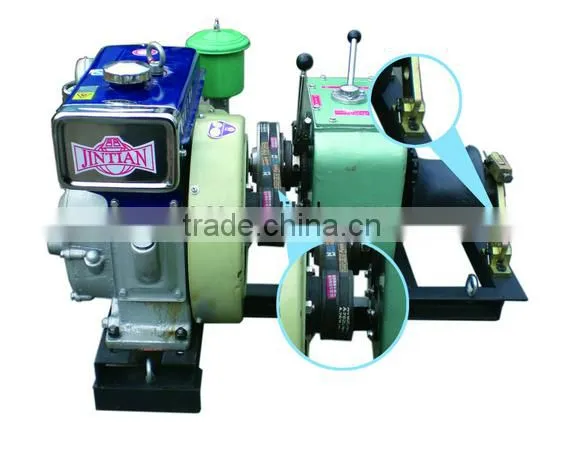 Stringing Equipment 3 Ton Diesel Engine Winch Wire Rope Pulling Winch