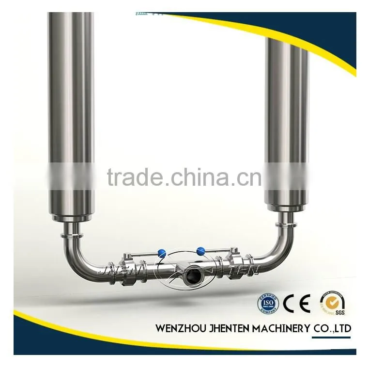Low price food preliminary filter double tube filter stainless steel