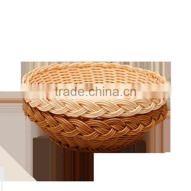 Plastic rattan empty picnic baskets wholesale for fruit display