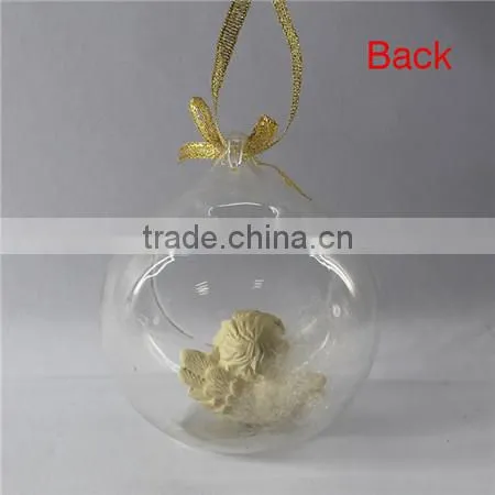 7.5*7.5*8.5 angel glass hanging ball