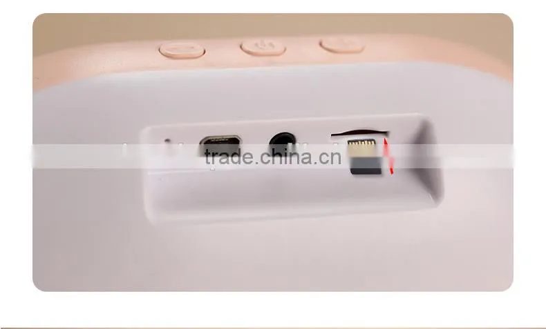Desktop Makeup Mirror With Bluetooth Loudspeaker Box, USB Charge Table Lamp For Valentine Day