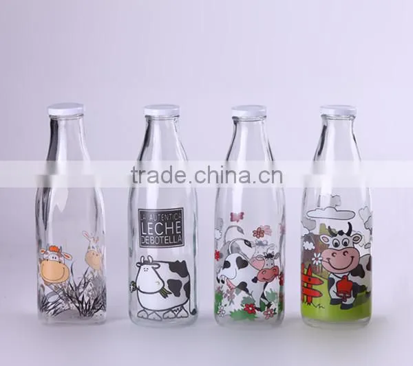 1000ml,750ml,250ml glass bottle for milk