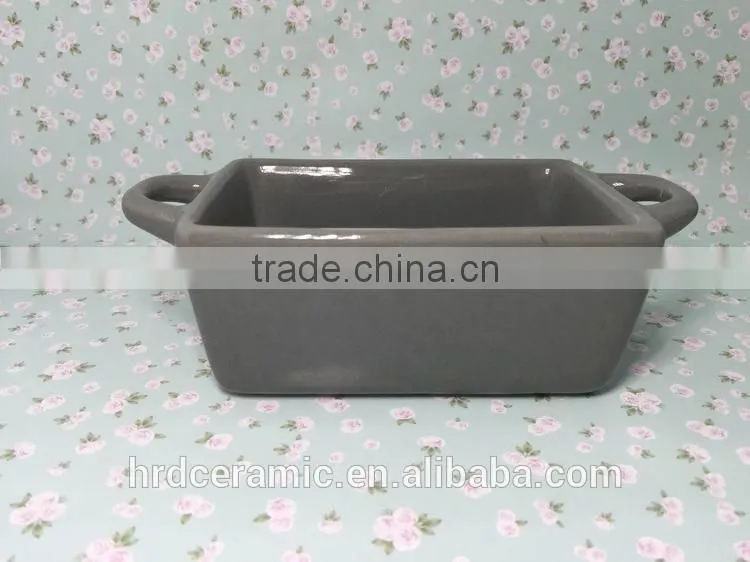 2015 stocked Cheap daily use colored square porcelain bakeware plate