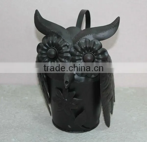 garden metal owl watering can