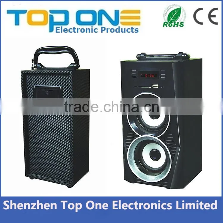 2016 Hot selling Karaoke Portable wood USB music speaker with FM Radio