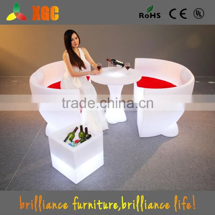 Best selling Plastic square led ice bucket for beer promotion
