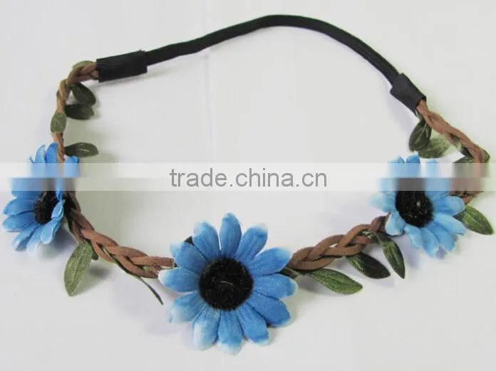 chrysanthemum garland head wreath/fabric flower/leaf wreath