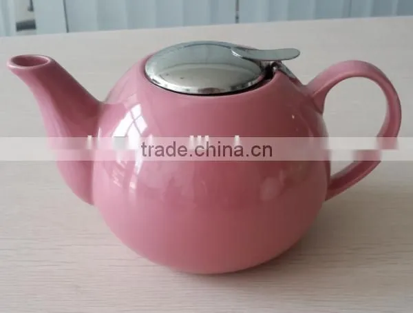 BTHJC-2 Creative Home 42oz Ceramic Teapot with S/S Lid & Infuser