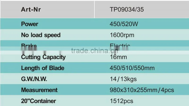 TP09034 Garden tool green Hedge Trimmers with long blade