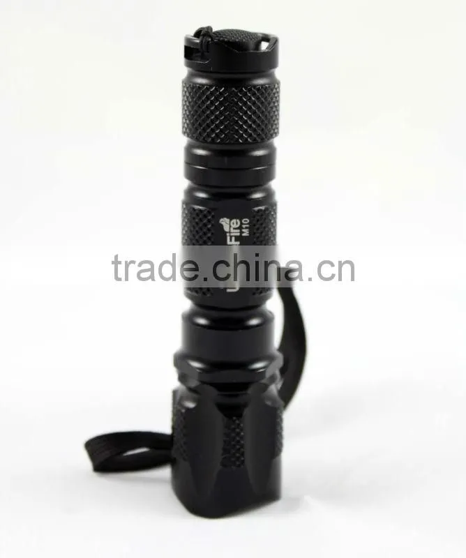 UniqueFire Aluminum Cree Q5 Police Flashlight with Rechargeable/AA Battery