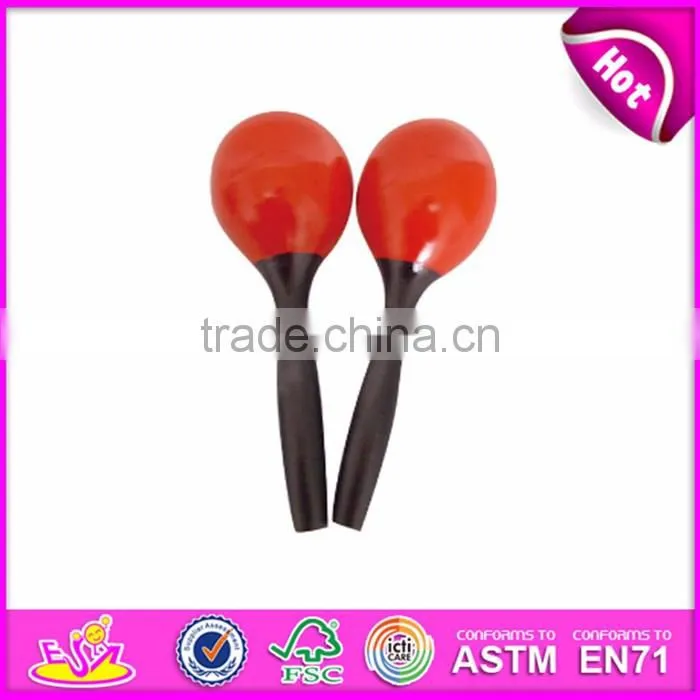 2017 Wholesale professional maracas toy wooden baby instruments for sale W07I063