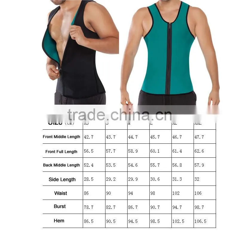 Slim body shaper neoprene mens slimming vest sexy undershirt vests