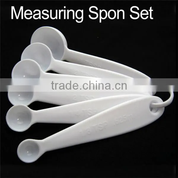 Hot sale white 6 set plastic measuring scoop for feed baby, OEM durable hard PP measuring scoop, Custom mini scoop China maker