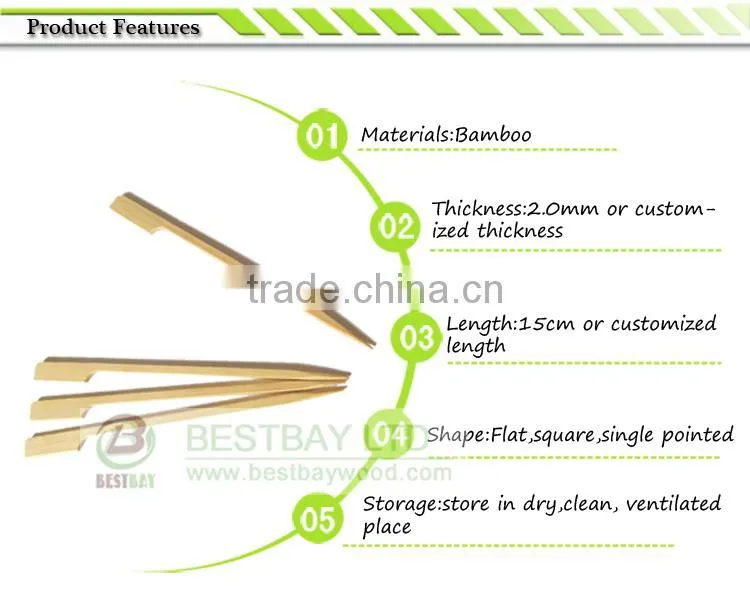 Teppo/flag/gun/golf bamboo bbq skewer Made in China factory direct sell