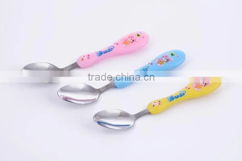 BSX97 Hot Selling Lovely Cheap Stainless Steel Baby Spoon for Feeding