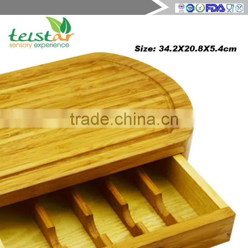 New design bamboo cheese board set professional manufacturer of bamboo&wood items cheese board set cheese knives w/cutting board