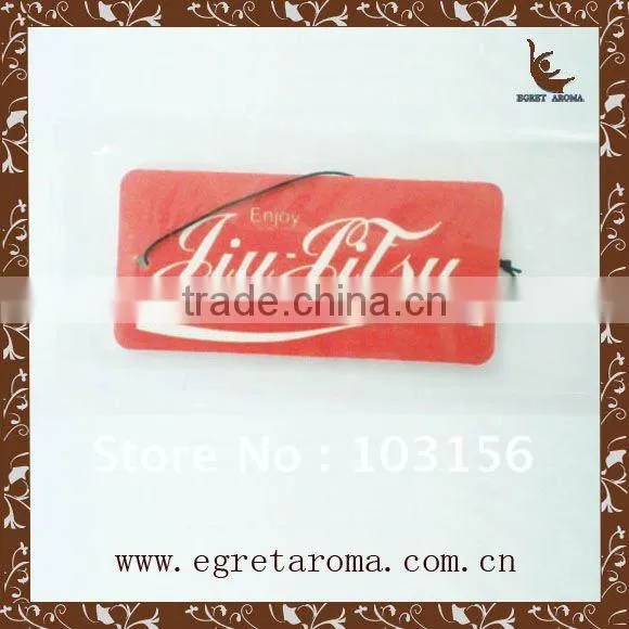 wholesale fragrance paper air freshener customized shape scented paper air freshener for car