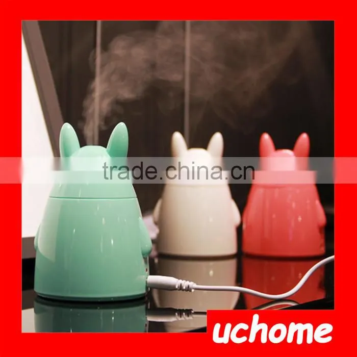 UCHOME Mini Cute Rabbit Shape 80ml Water Capacity USB DC 5V Aroma Atomizer & Ultrasonic Air Humidifier For Home Office Use
