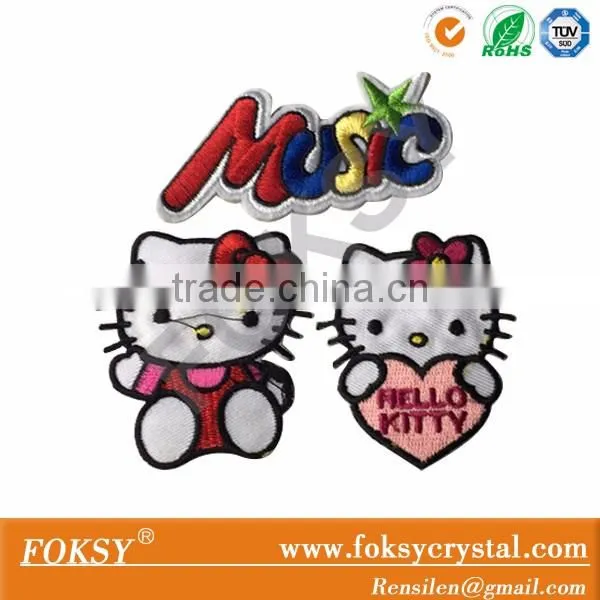 Baby clothes design iron on embroidered patches for kids