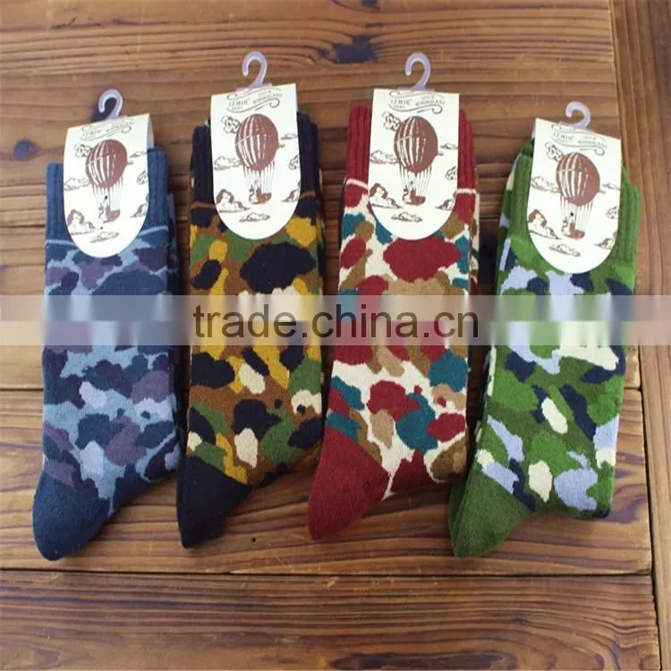 New camouflage male socks with thick warm terry socks