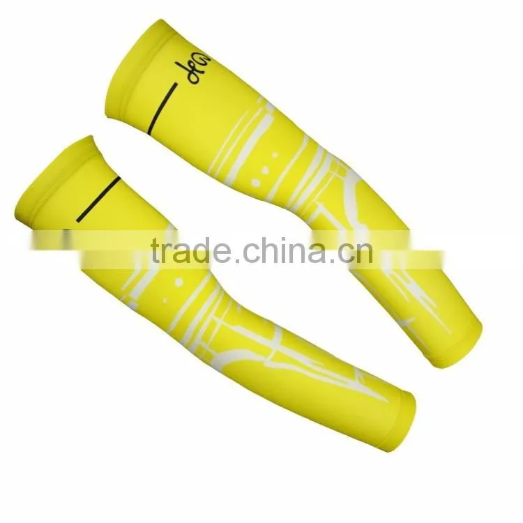Custom dye sublimation printing cool elastic Men and women riding warmer UV sun arm sleeves