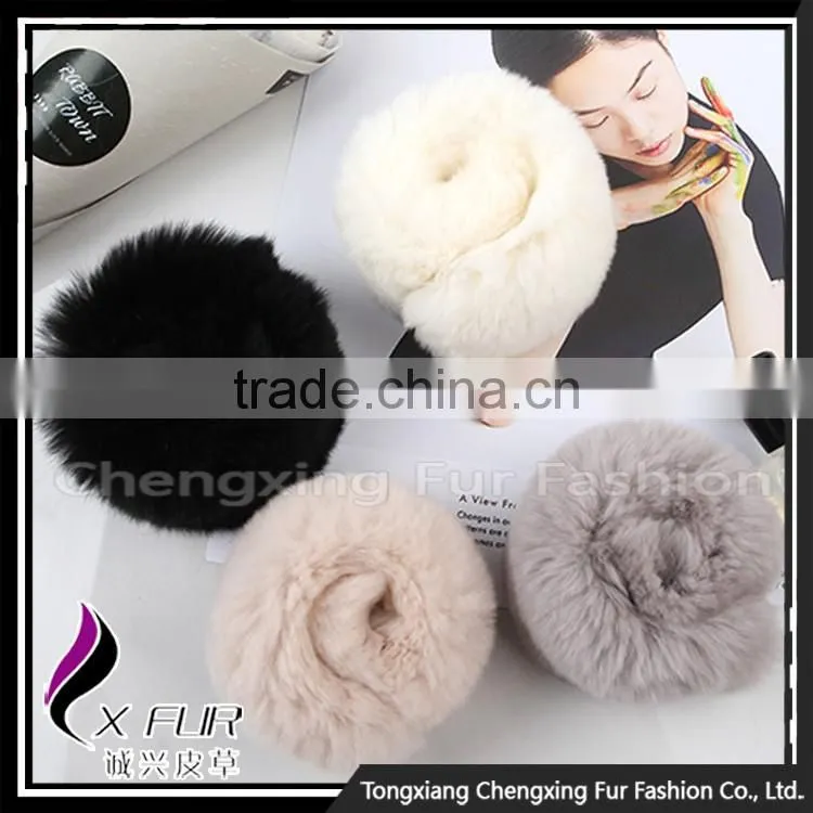 CX-A-06 Fashion Rex Rabbit Fur Slap On Fur Cuff / Bracelets