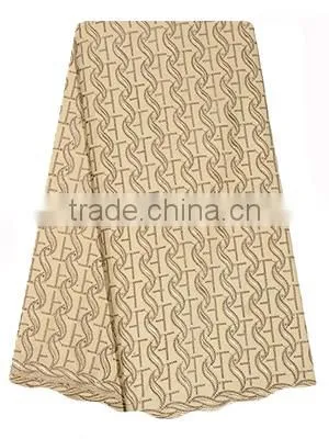 Simple fashionable wholesale cotton african lace fabrics latest design african swiss voile lace fabric SL0425