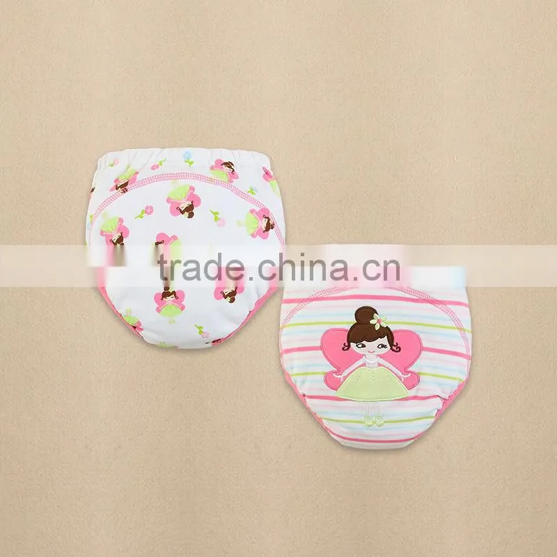 2014 baby clothes 100 cotton embroider baby training pants wholesale