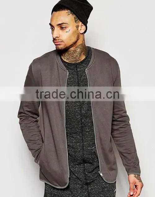 New style curved hem blank bomber jacket custom made