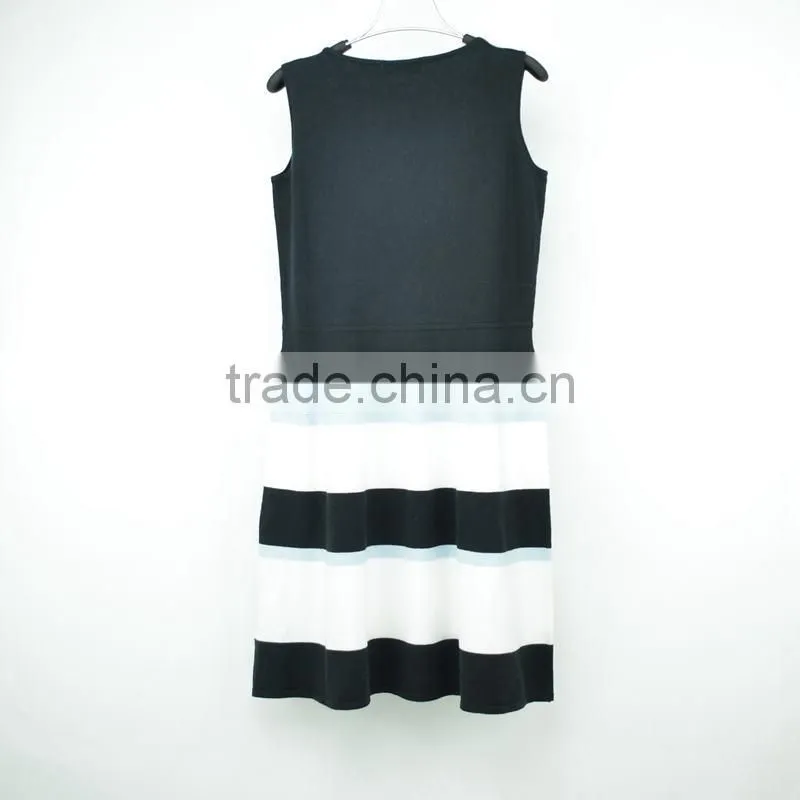 stripe elegant long Custom Fashion Latest Dress Designs