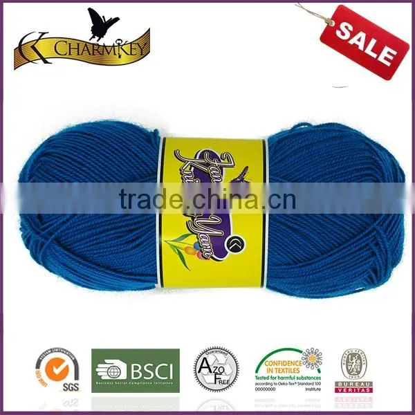 High tenacity fresh color crochet yarn 100% acrylic yarn prices good