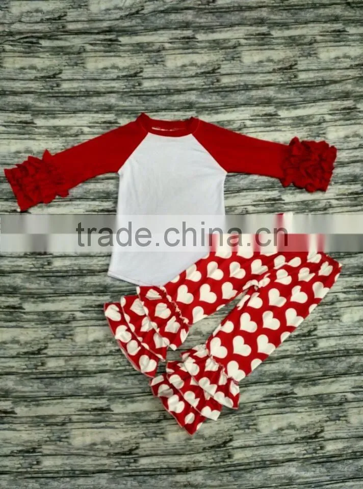 Spring Baby Outfits Girls Boutique Clothing Sets Valentine Kids Outfits