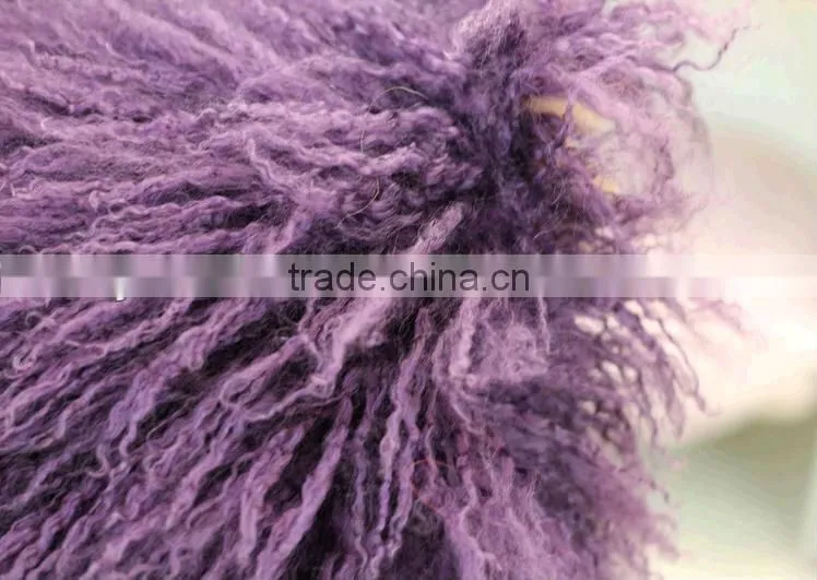 Custom-Made Dyed Color Lamb Fur Cushion/Hot sell