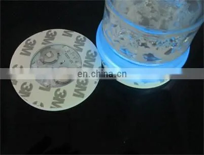 60*3mm good qualiy led bottle mats led bottle sticker coaster