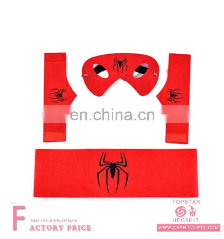 Red polyester kids Halloween witch party cape set