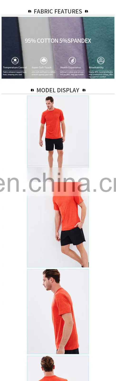 sport polyester bamboo cheap blank manufacturing cotton custom men's t shirt