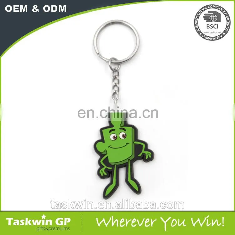 New custom shape soft PVC keyring made in China