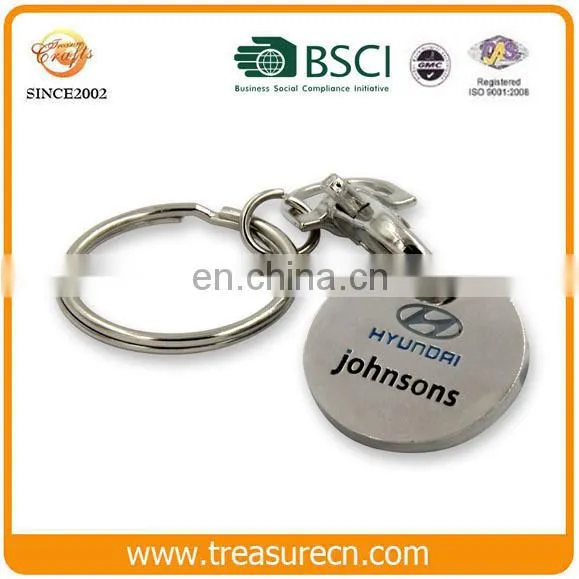 Wholesale shopping cart token coin, trolley token, caddy coin keychain