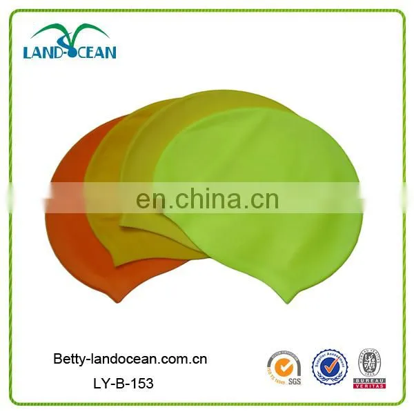 2015 Fashion design your own silicone swimming caps for kids