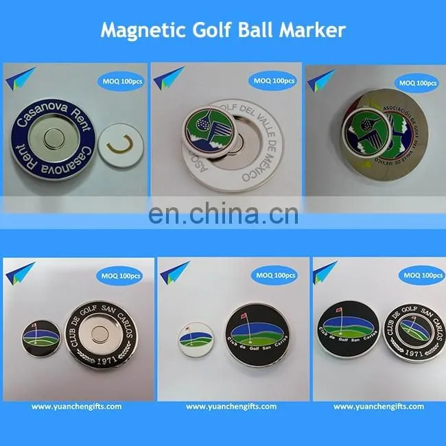 2016 promotional gift magnetic coin golf ball marker with logo