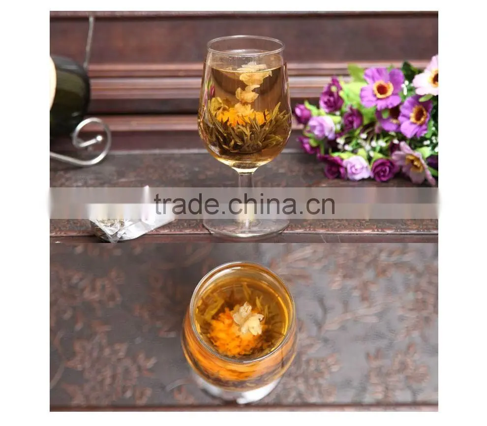 Organic beautiful gift packaging Jasmine flavor 30types blooming tea