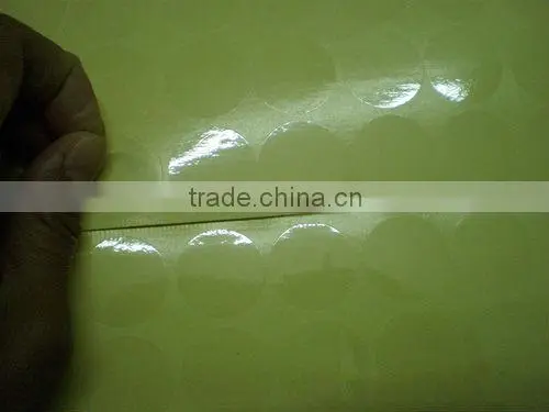 Self adhesive clear vinyl paper round label printing plastic waterproof pet bottle glass window decals transparent PVC stickers